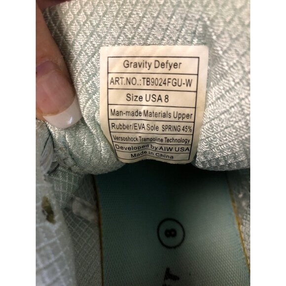 GDefy Gravity Defyer Mighty Walk Athletic Shoes Womens Size 8 Gray Aqua Sneaker - Picture 7 of 7